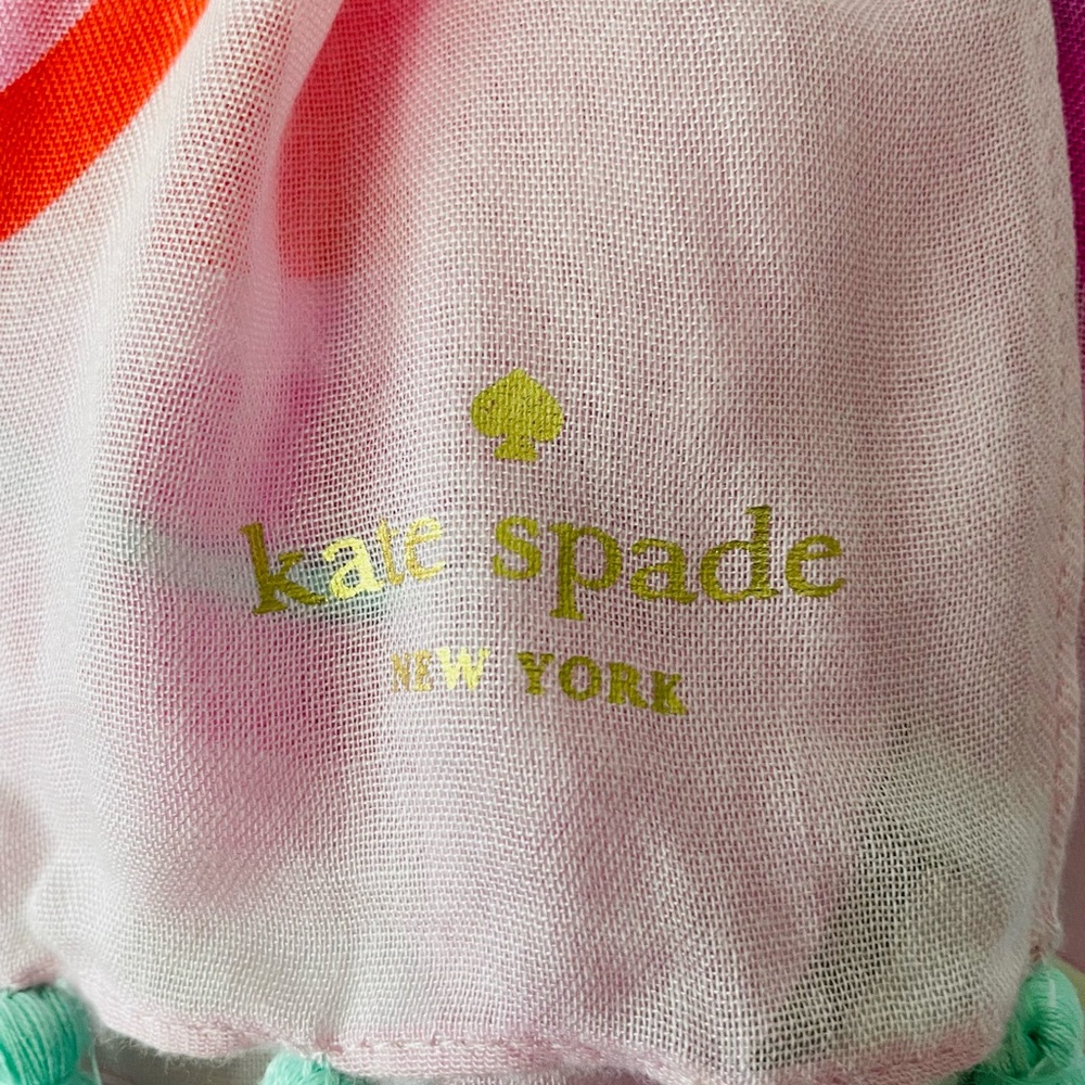 New! KATE SPADE New York “Sweet” Tassel Scarf Shawl 24x80 NWOT - Picture 11 of 11